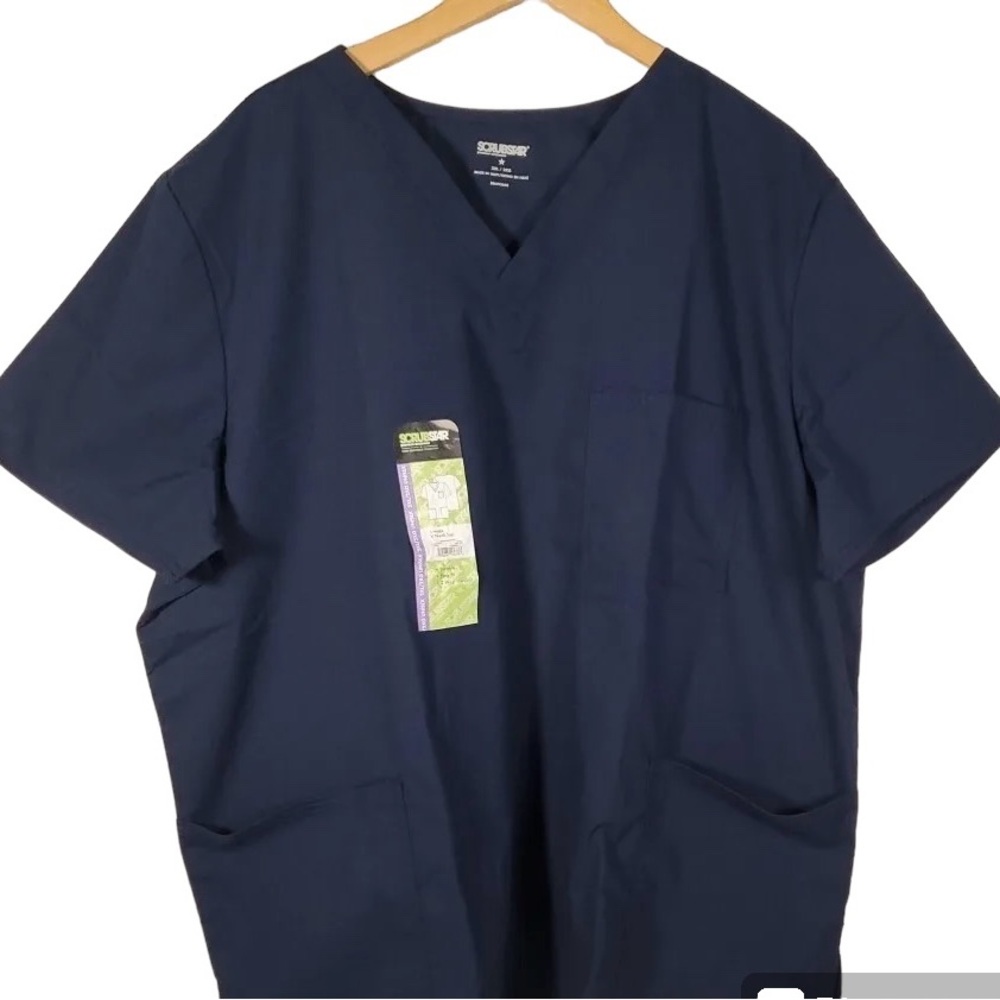 Scrubstar  2x1 Blue Medical Scrub Shirt V-Neck